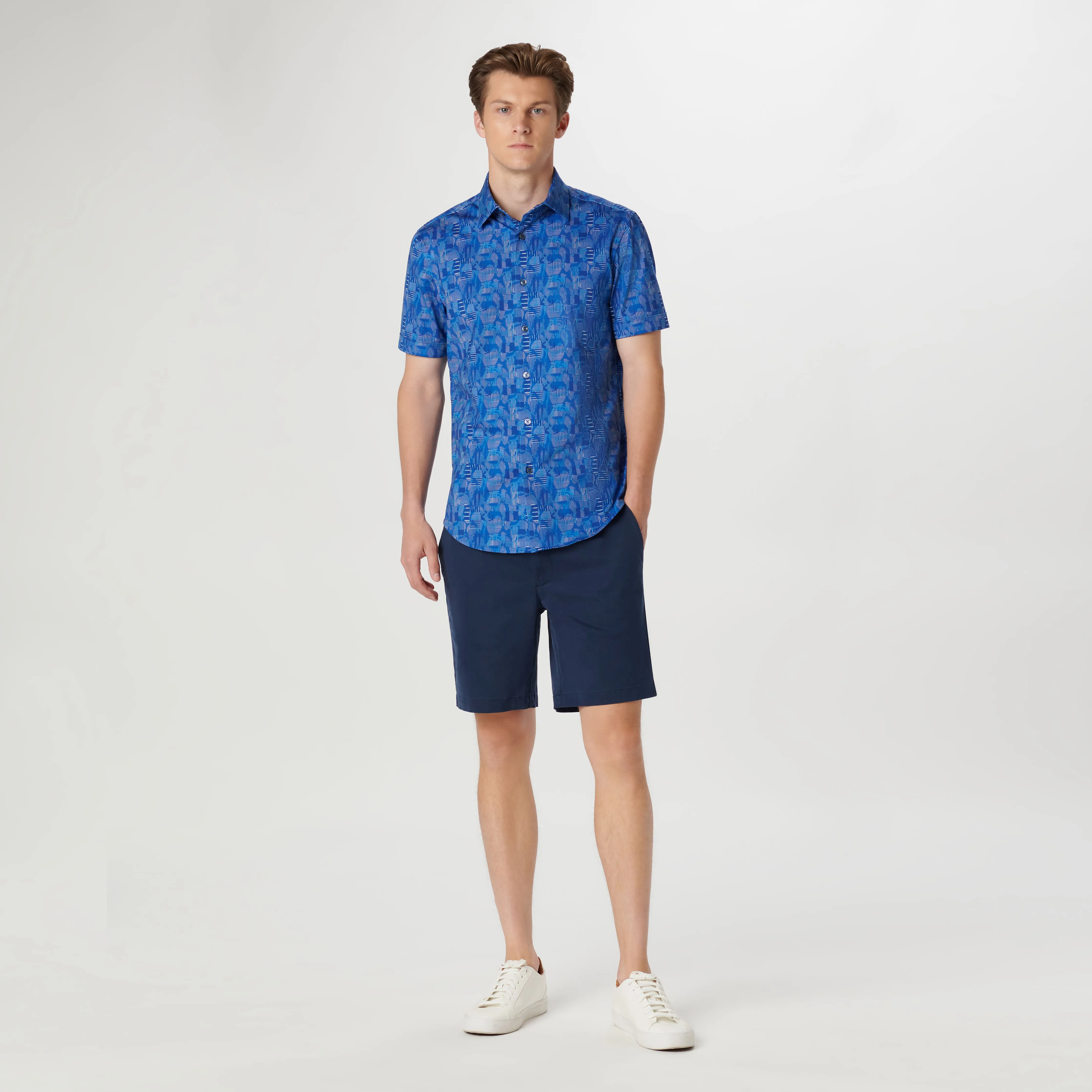 Miles Asymmetric Check OoohCotton Short Sleeve Shirt