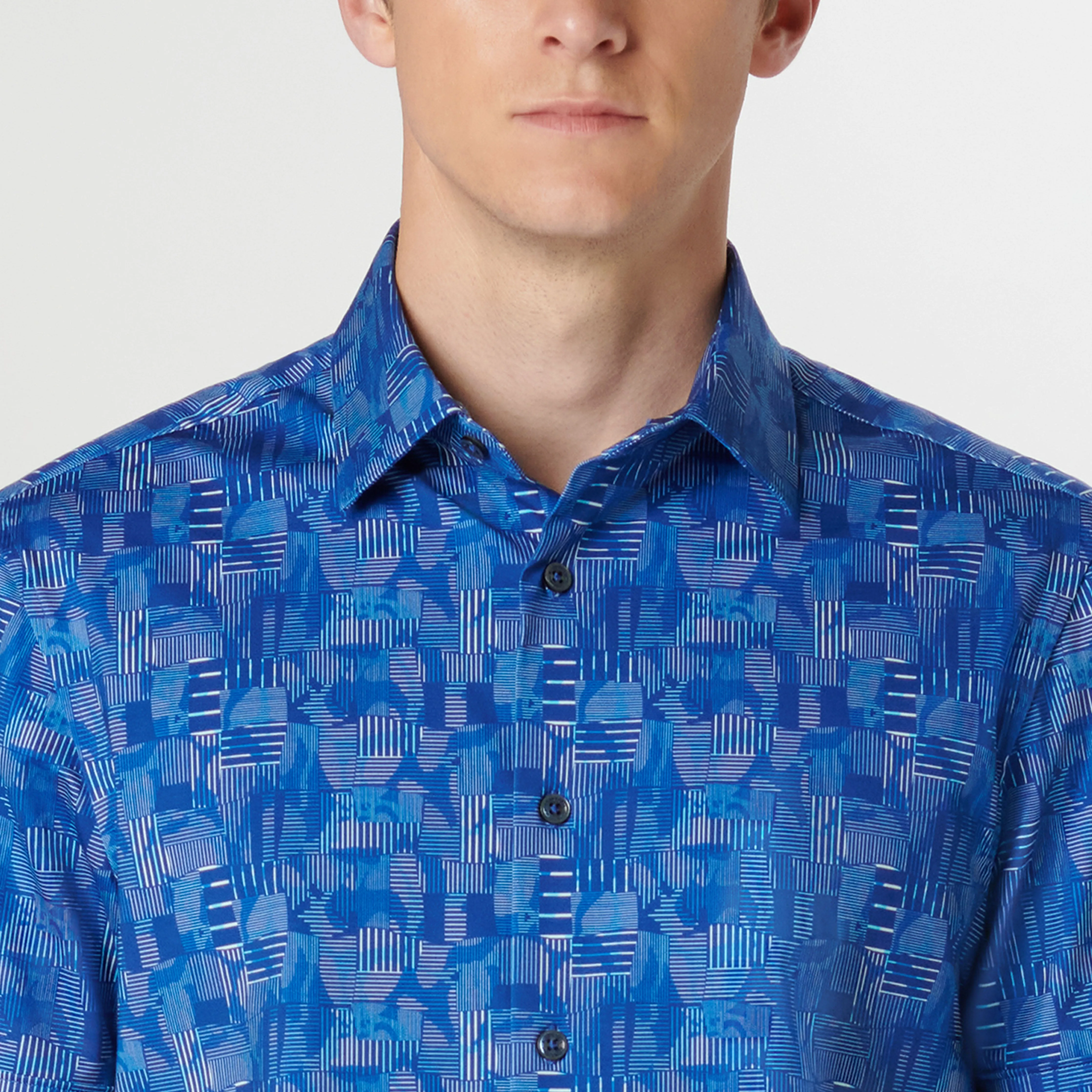 Miles Asymmetric Check OoohCotton Short Sleeve Shirt