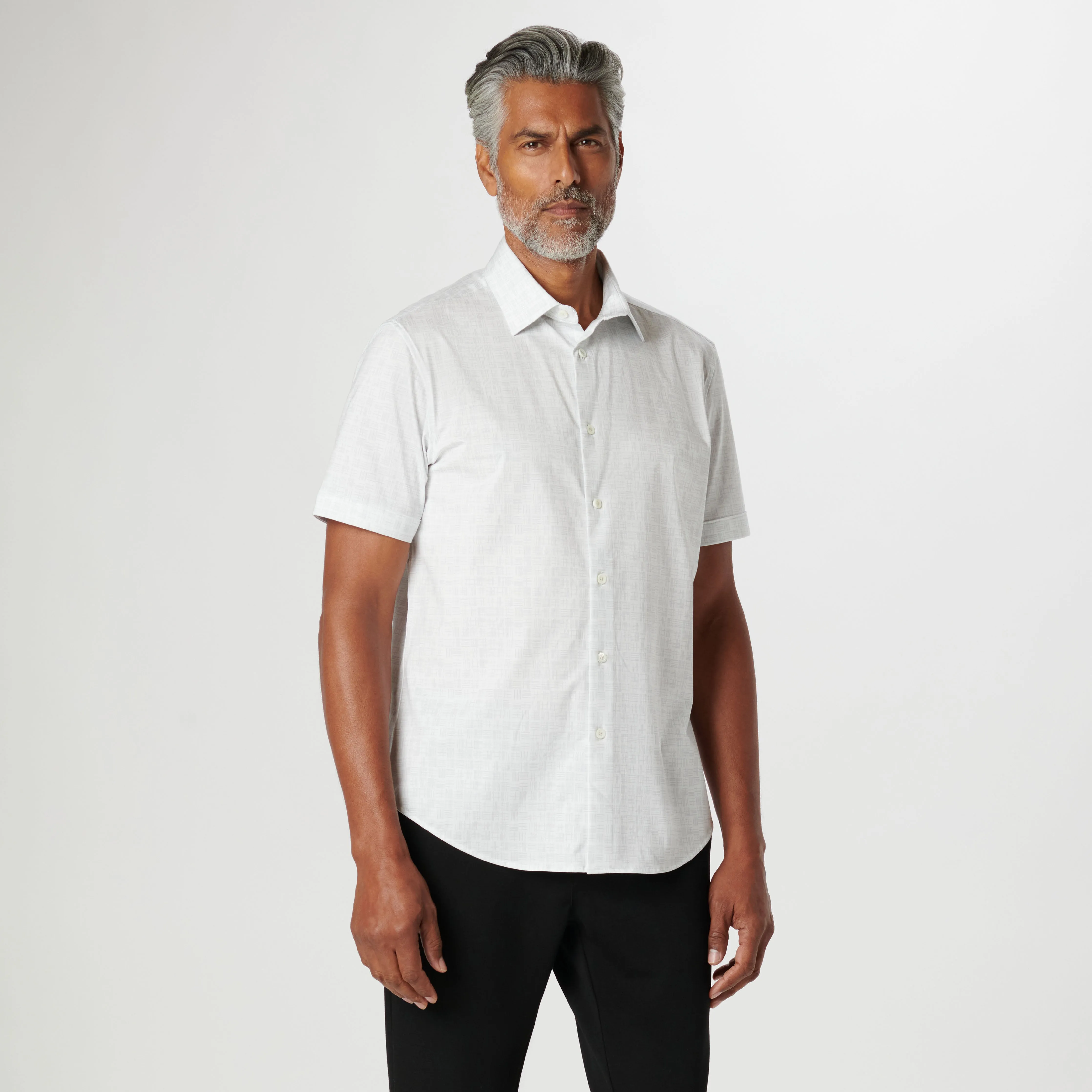 Miles Asymmetric Check OoohCotton Short Sleeve Shirt