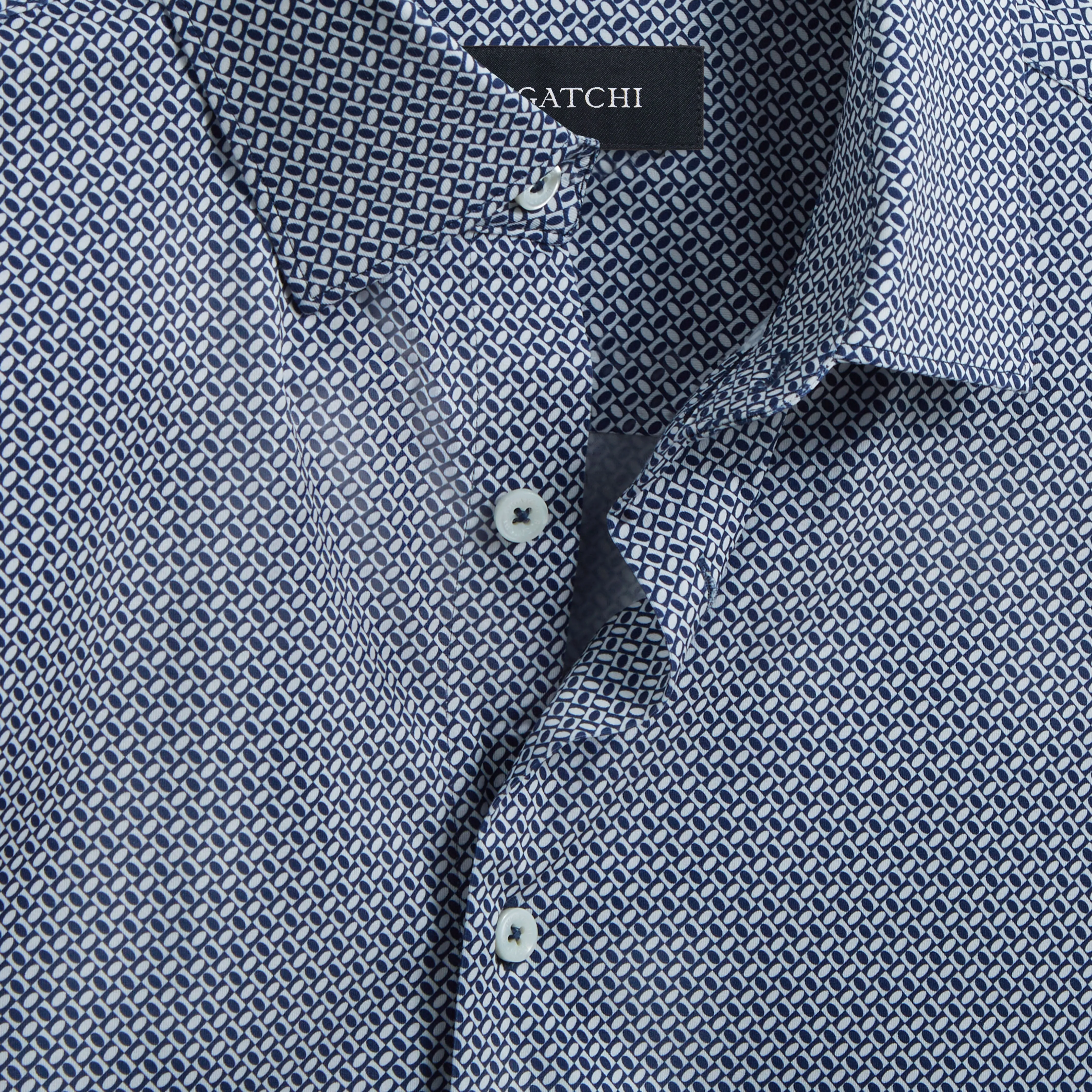 Miles Geometric OoohCotton Short Sleeve Shirt