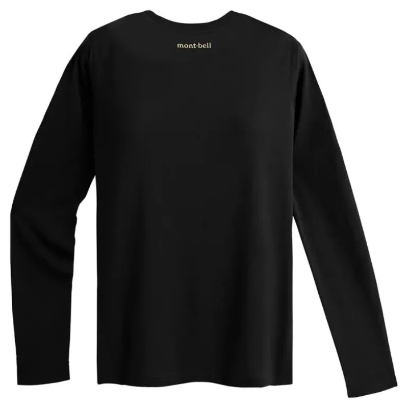 Montbell T-Shirt Women's Wickron Long Sleeve T Monta Bear Face - Everyday Hiking Trekking Firstlayer UV Cut