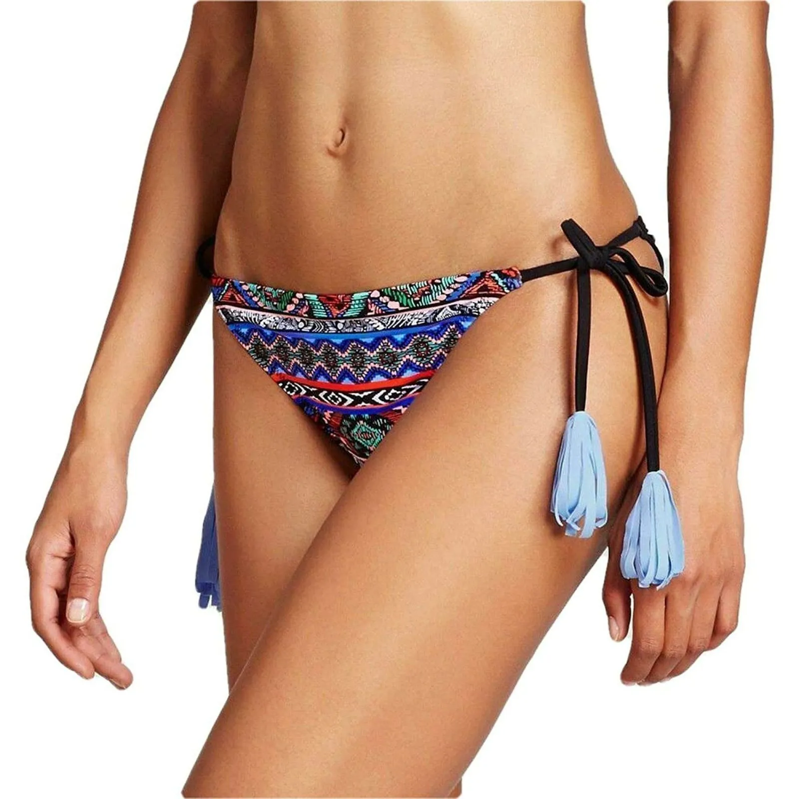 Mossimo Women's Tie Side Bikini Swim Bottom Blue Medium