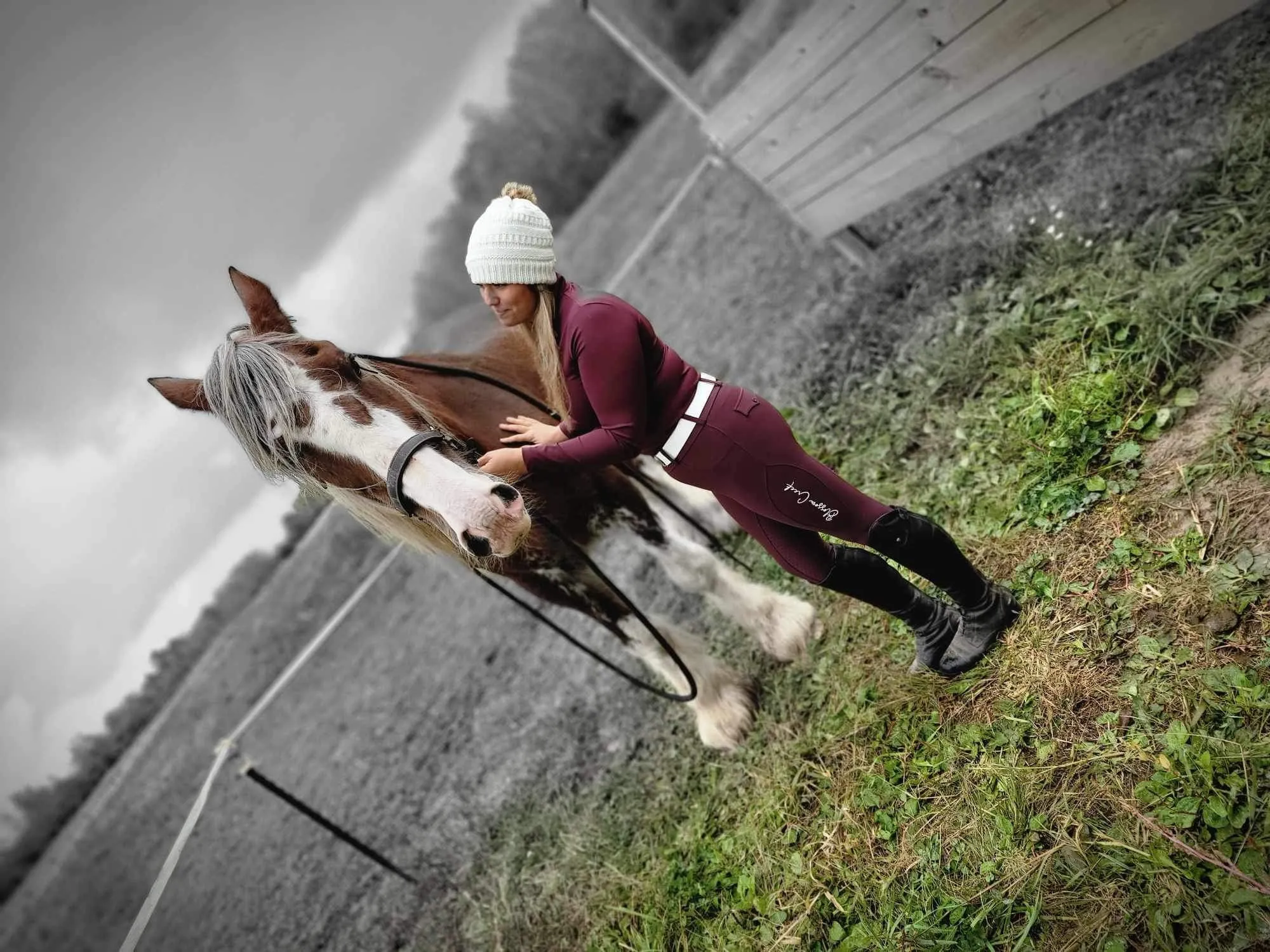Natalie 1/4 Zip, Rosewood - Long Sleeve