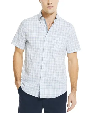 Nautica Navtech Performance Breathable Moisture-Wicking Short-Sleeve Plaid Shirt