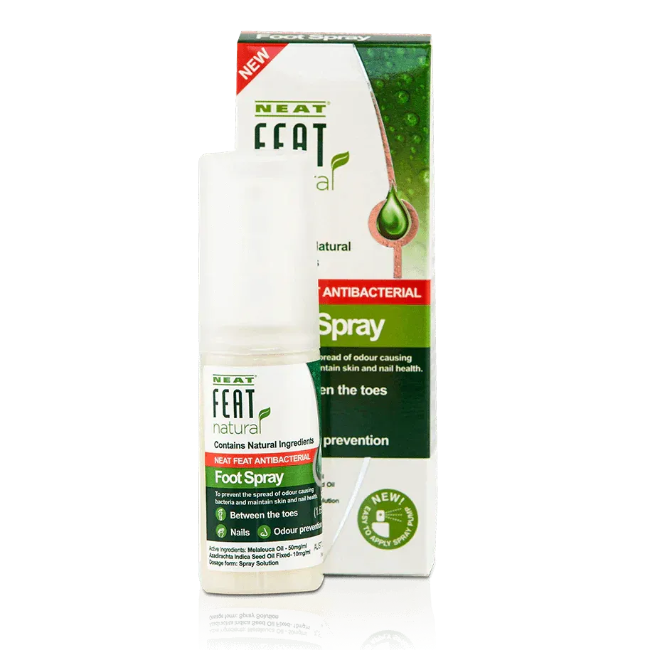 Neat Feat Antibacterial Foot Spray 50ml For Nail Fungus and Athletes Foot