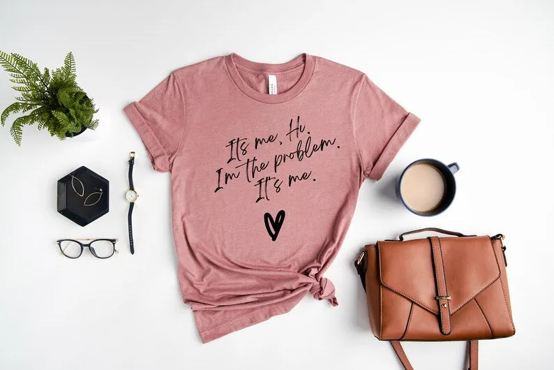 NEW Taylor Swiftie T-shirt, It's Me Hi I'm The Problem It's Me Sweatshirt, Women's Sweatshirt, I'm The Problem Retro, Holiday Gift, Gifts for Woman, Gift for Mother's Day, Pink, Sz M