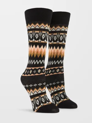 Not Fairisle Socks - VINTAGE BLACK