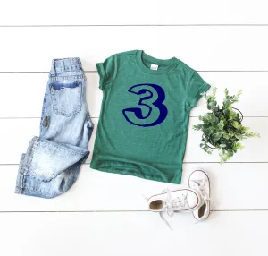 Number 3 Shirt - Kids Birthday Shirt