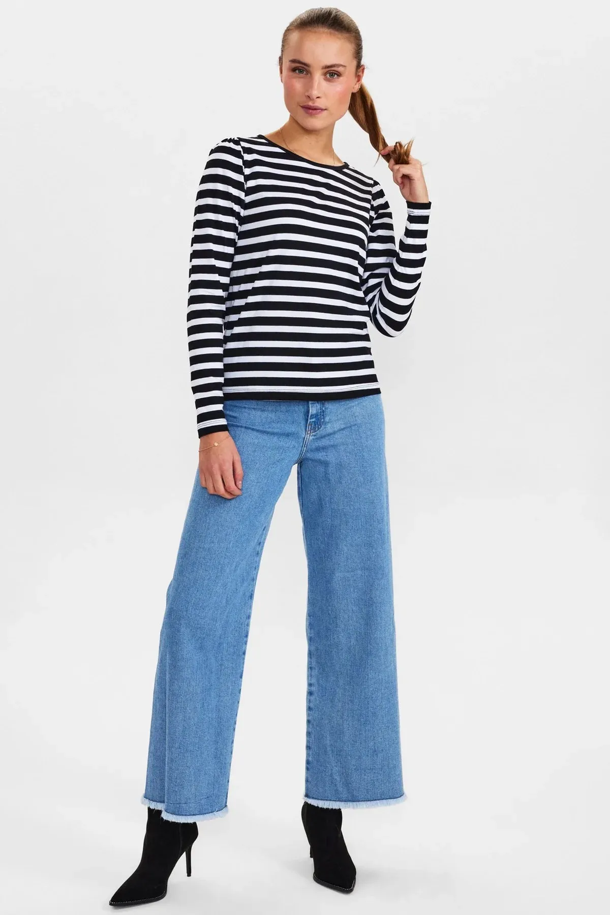 Numph NUDAIMI Long Sleeve T-SHIRT -Bright White
