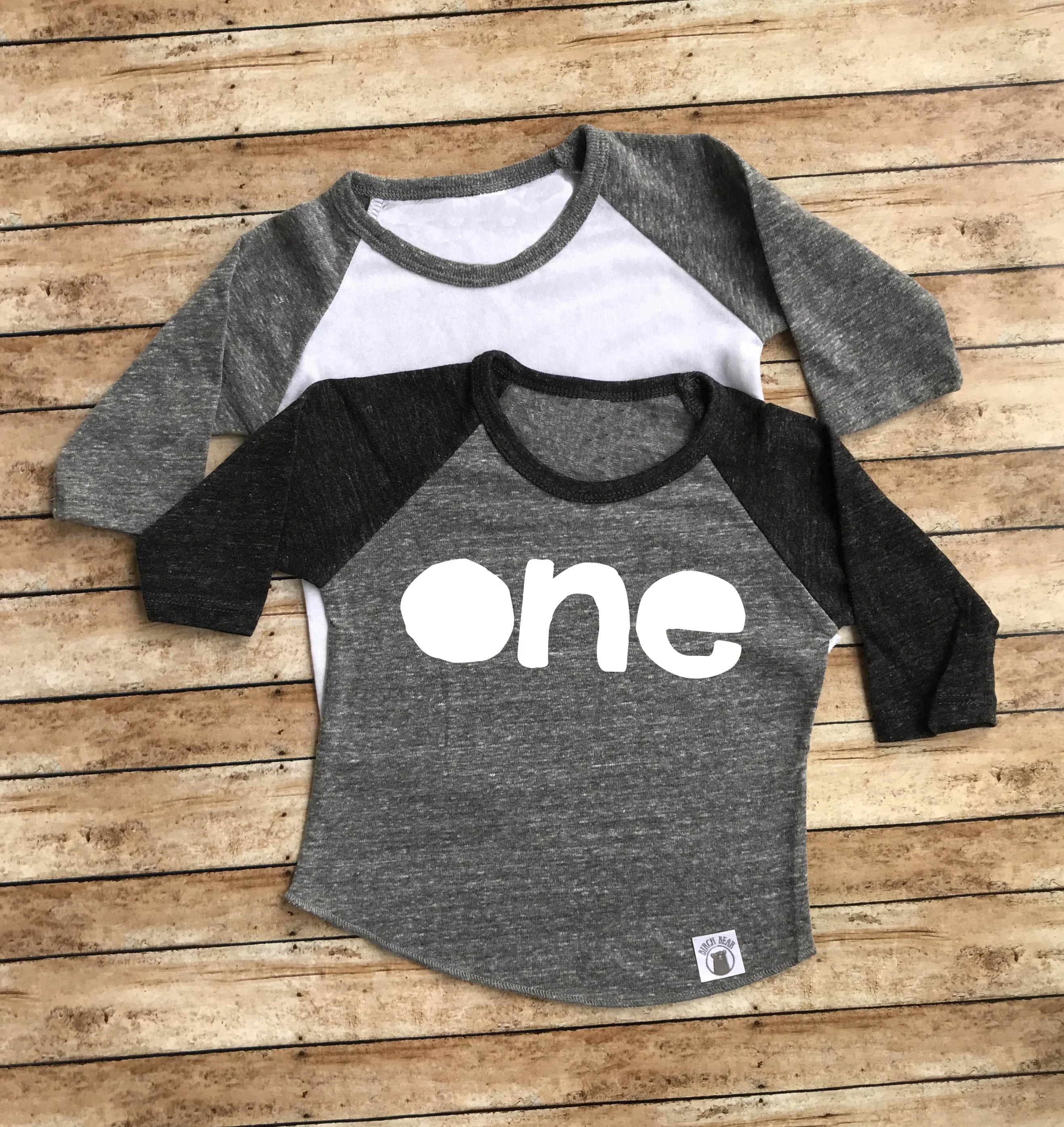 One Shirt - One Birthday Shirt - Birthday Boy Shirt - First Birthday T Shirt - 1st Birthday Shirt Baby Tri-Blend Baseball T Shirt