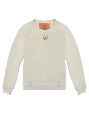 Open Hearted Classic Women's Crewneck Pullover