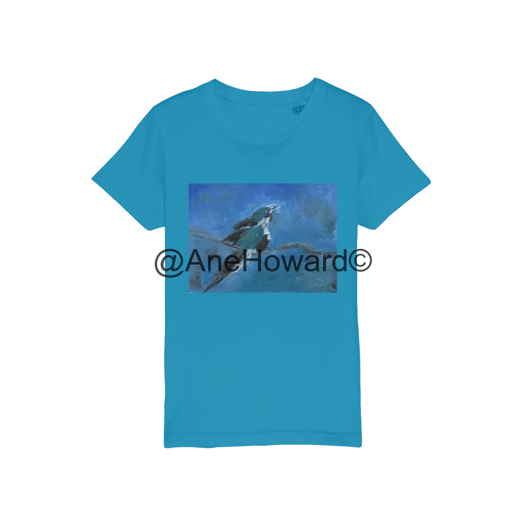 Organic Cotton Jersey Kids T-Shirt Blue Bird