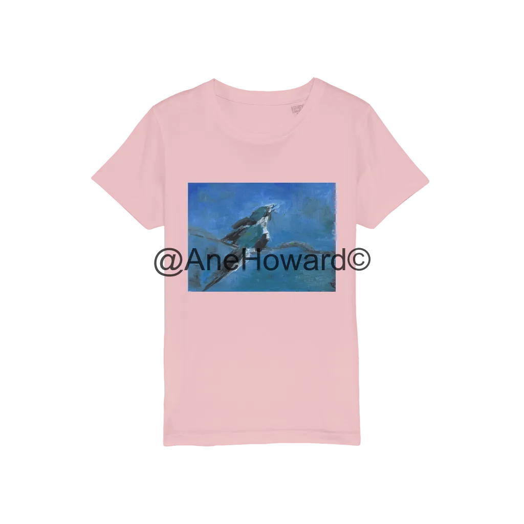 Organic Cotton Jersey Kids T-Shirt Blue Bird