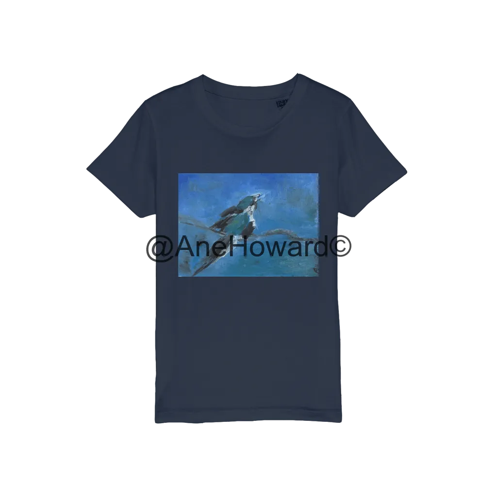 Organic Cotton Jersey Kids T-Shirt Blue Bird