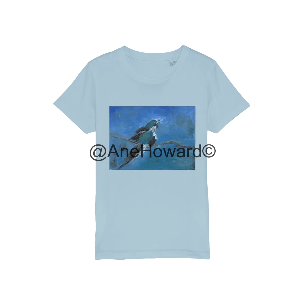 Organic Cotton Jersey Kids T-Shirt Blue Bird