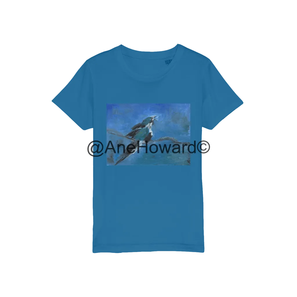 Organic Cotton Jersey Kids T-Shirt Blue Bird