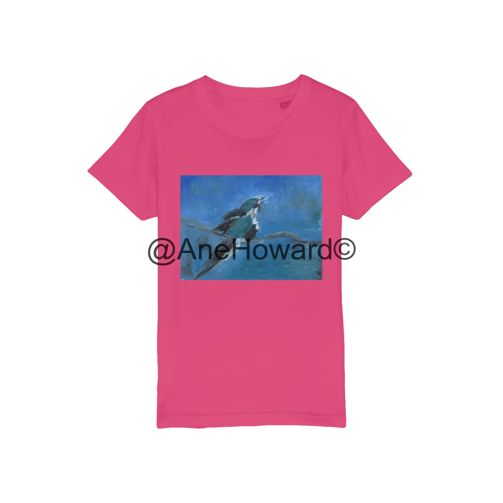 Organic Cotton Jersey Kids T-Shirt Blue Bird