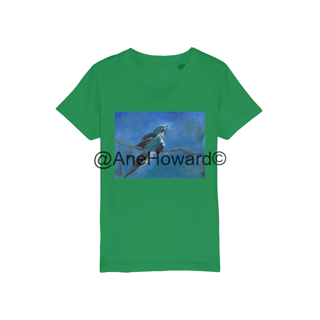 Organic Cotton Jersey Kids T-Shirt Blue Bird
