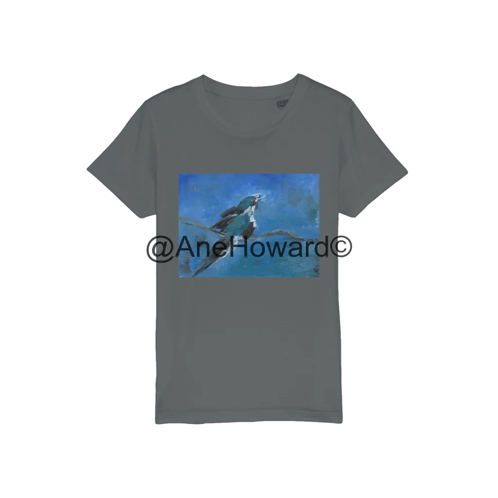 Organic Cotton Jersey Kids T-Shirt Blue Bird