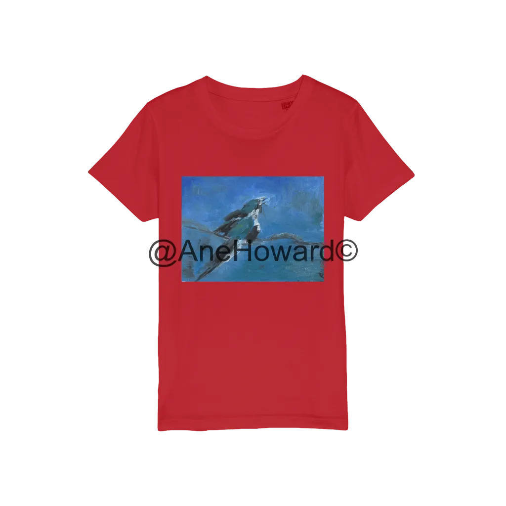 Organic Cotton Jersey Kids T-Shirt Blue Bird