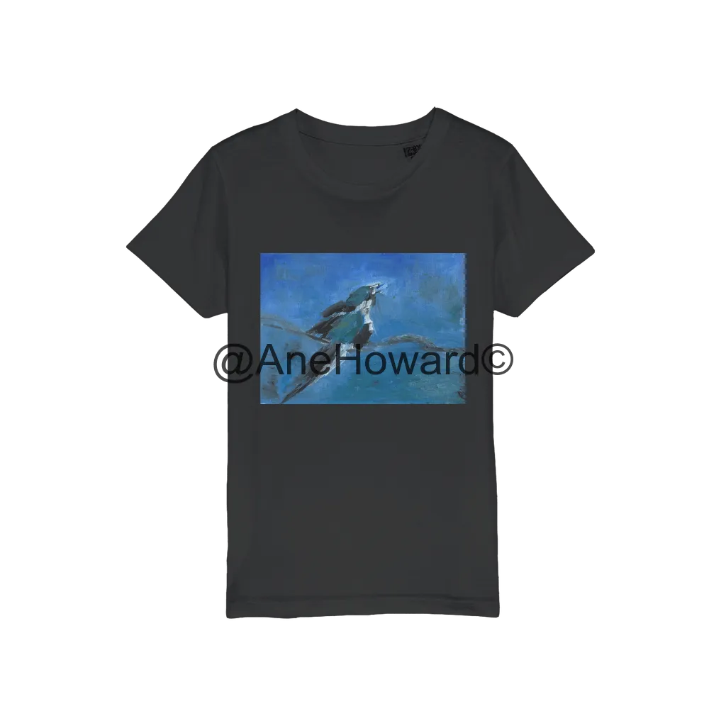 Organic Cotton Jersey Kids T-Shirt Blue Bird