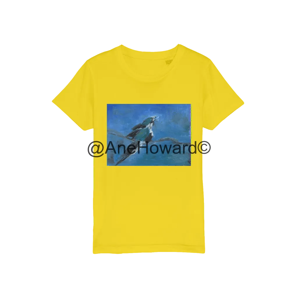 Organic Cotton Jersey Kids T-Shirt Blue Bird