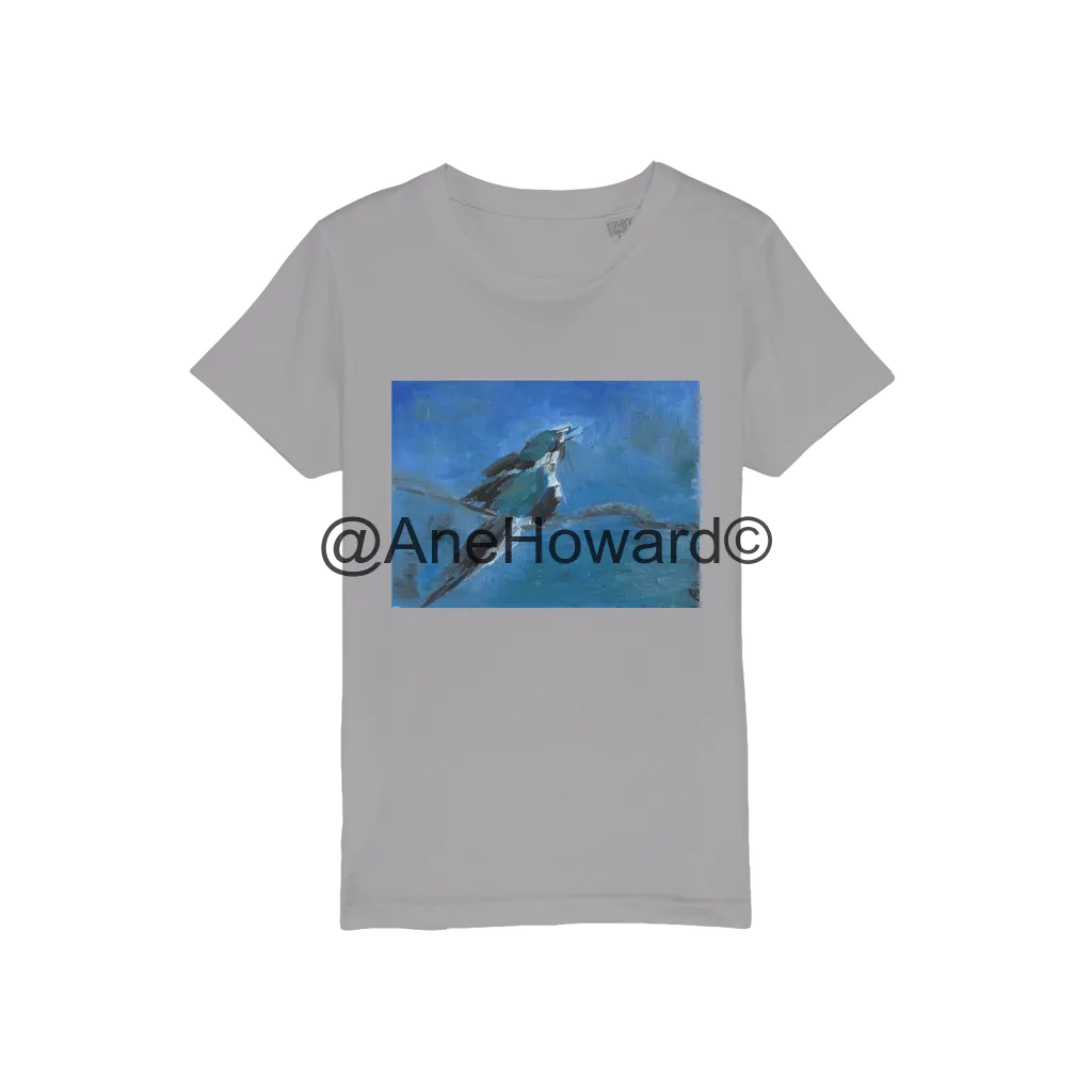Organic Cotton Jersey Kids T-Shirt Blue Bird