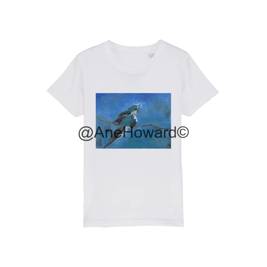 Organic Cotton Jersey Kids T-Shirt Blue Bird