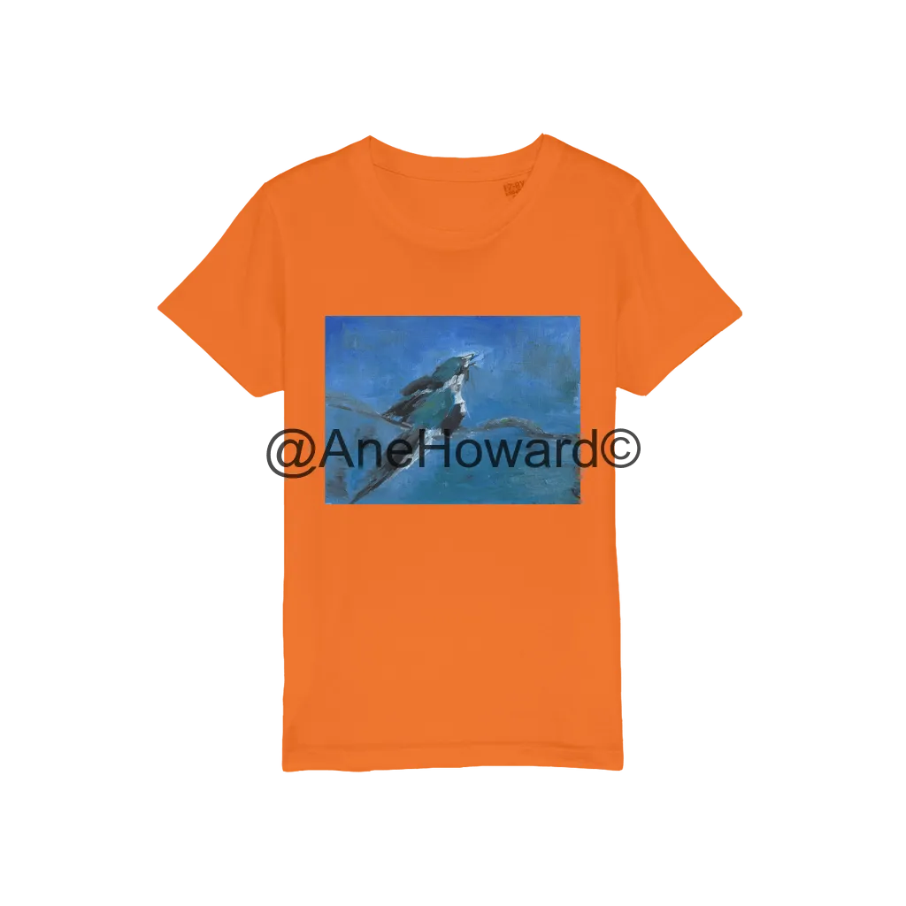Organic Cotton Jersey Kids T-Shirt Blue Bird