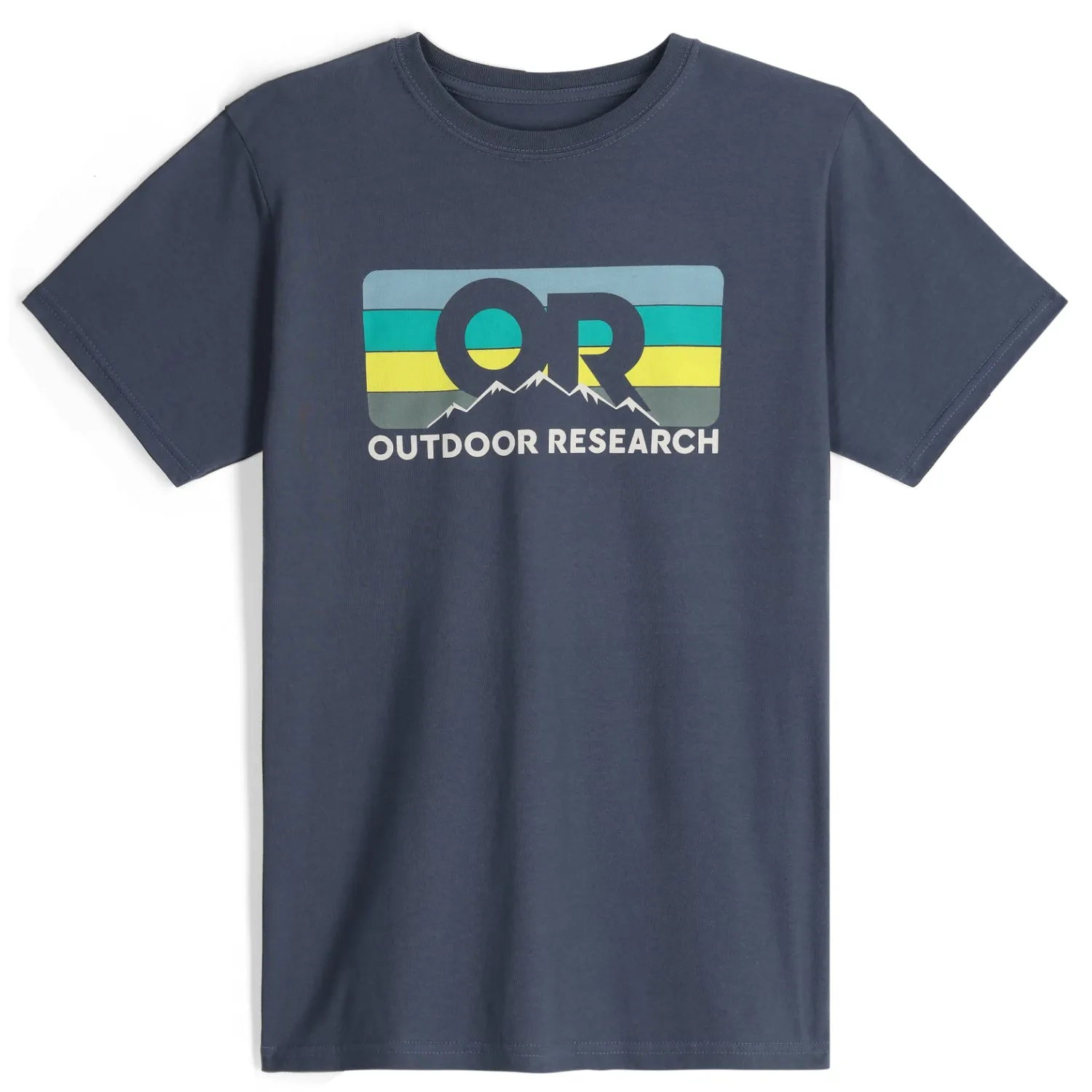 Outdoor Research Advocate Stripe Tee - Naval Blue/Verdant - Unisex (Size L)