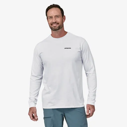 Patagonia - M's L/S P-6 Logo Responsibili-Tee - White