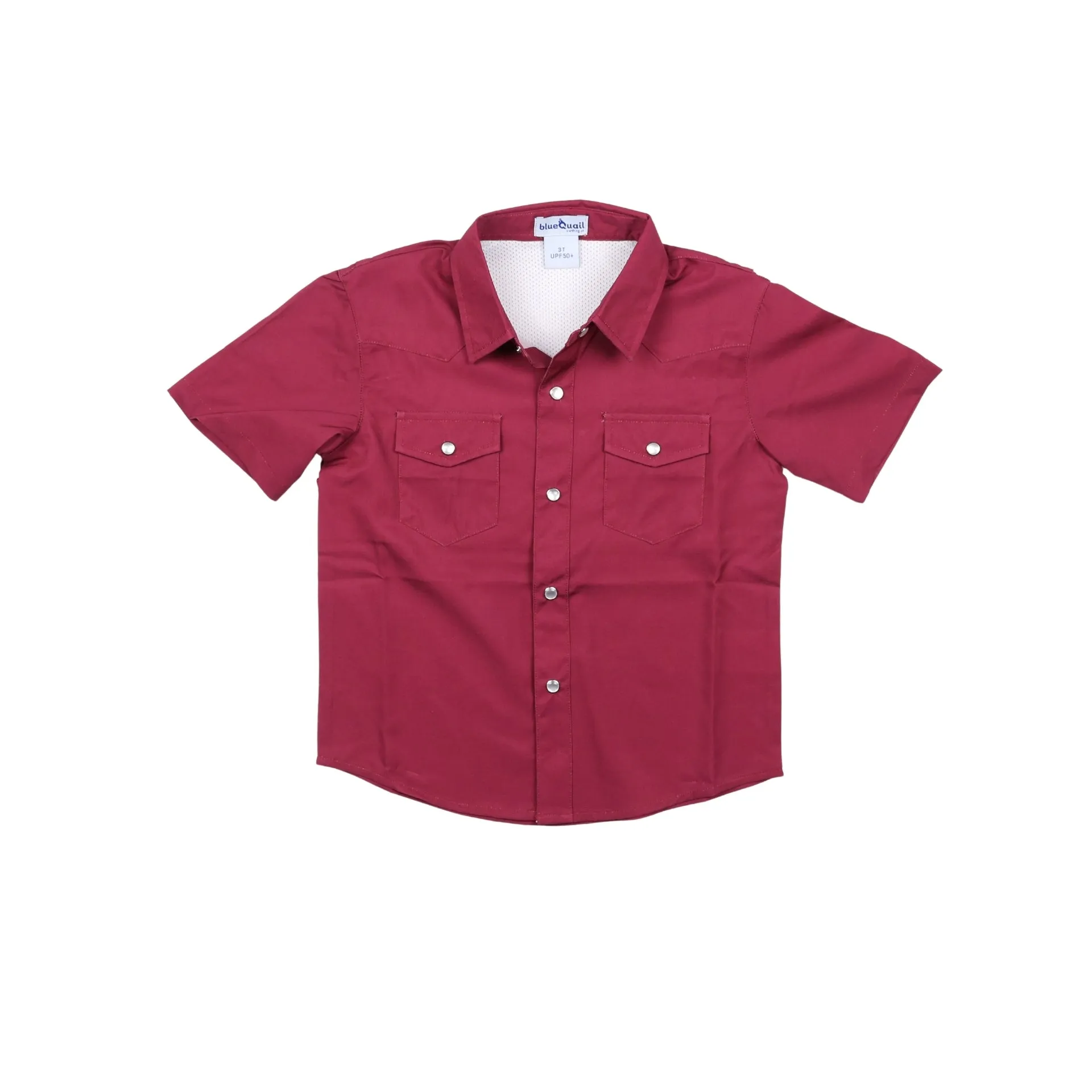 Pearl Snap Shirt | Maroon