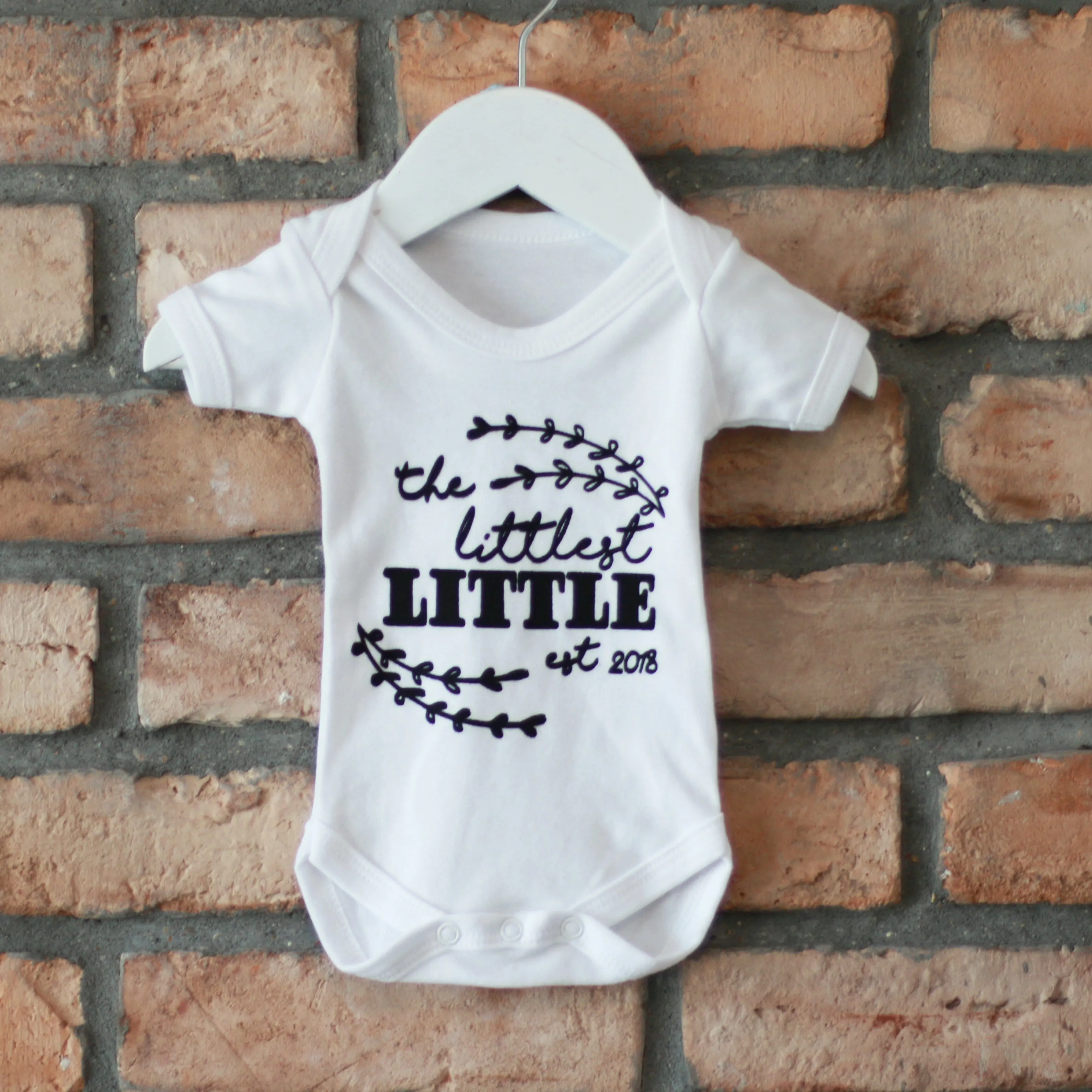 Personalised Surname Littlest Baby Vest