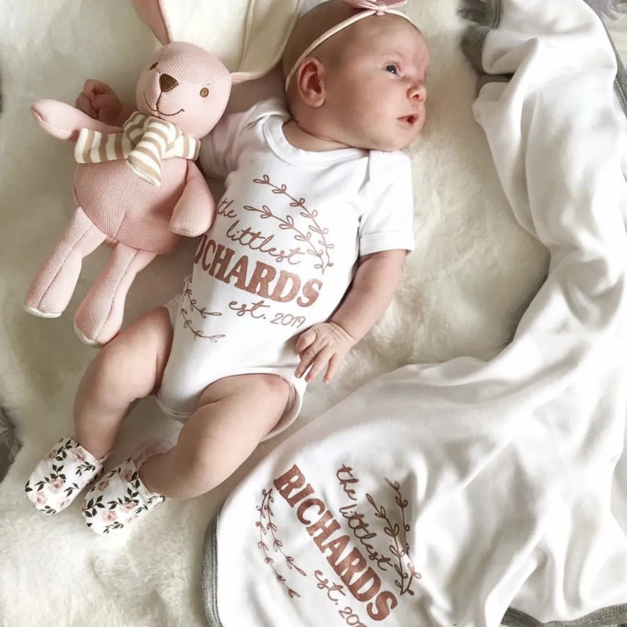 Personalised Surname Littlest Baby Vest