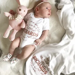 Personalised Surname Littlest Baby Vest