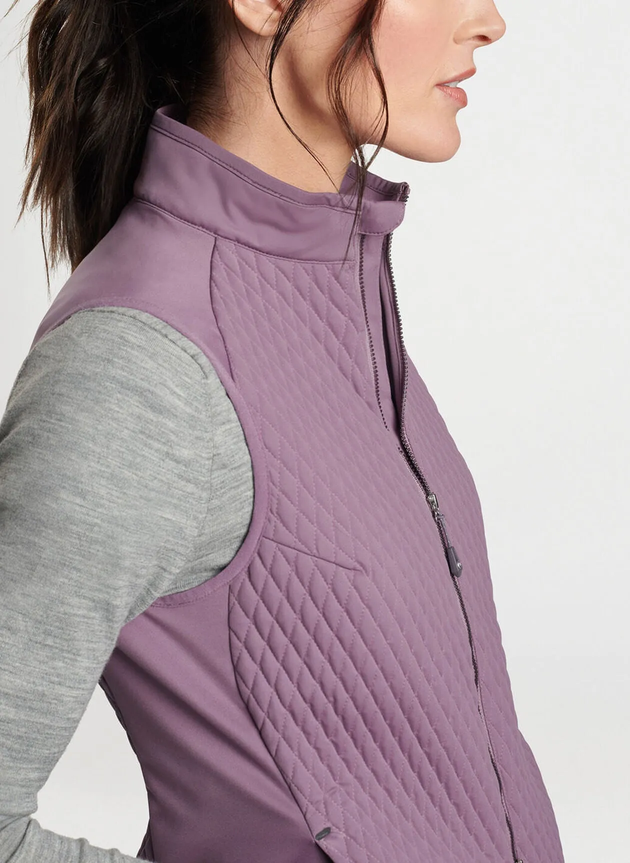 Peter Millar Womens Fuse Hybrid Vest - PARISIAN FIG