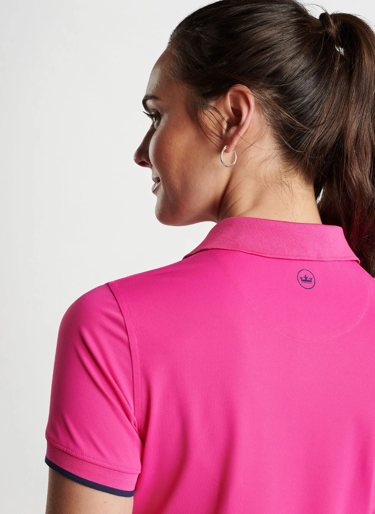 Peter Millar Womens Whitworth Sport Mesh Polo - RASPBERRY PINK