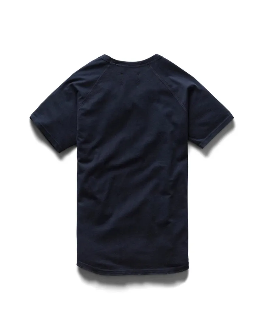 Pima Jersey Raglan T-shirt Navy