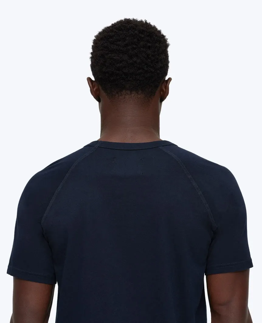 Pima Jersey Raglan T-shirt Navy