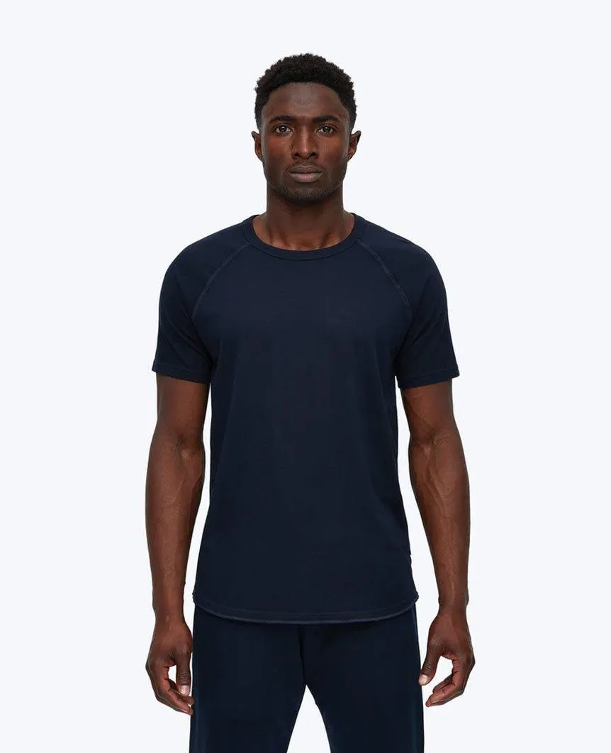 Pima Jersey Raglan T-shirt Navy