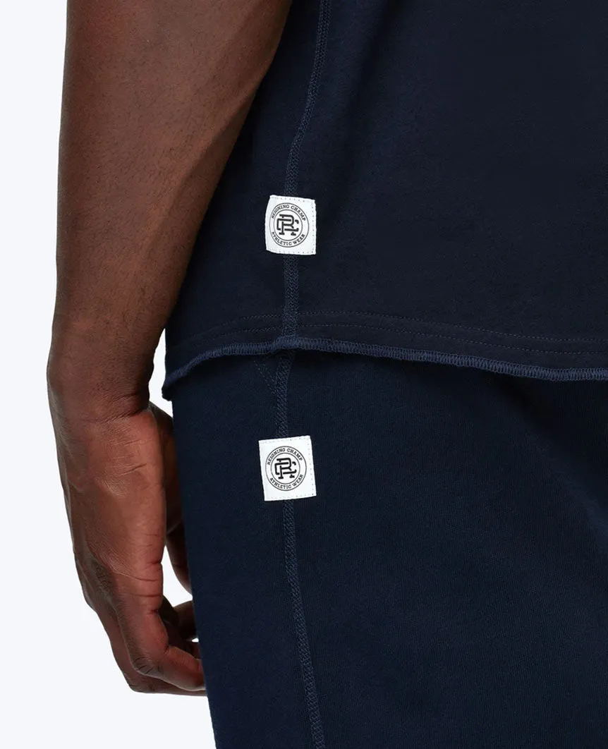 Pima Jersey Raglan T-shirt Navy