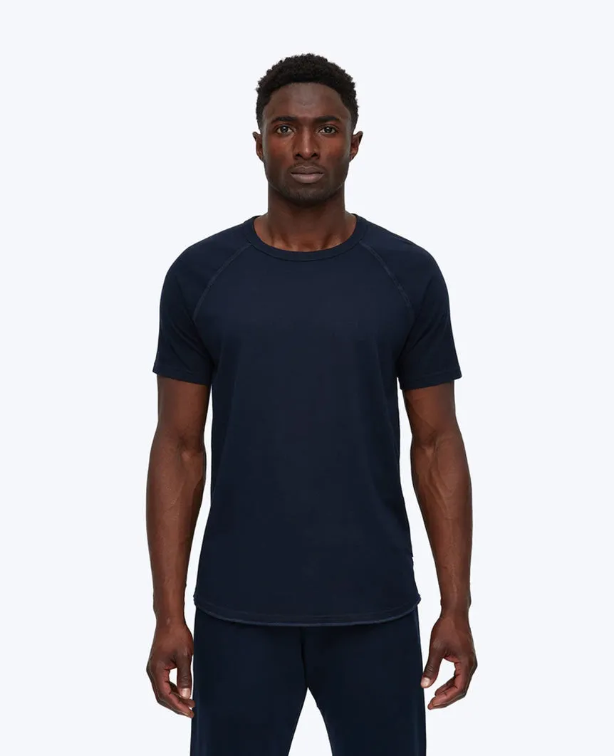 Pima Jersey Raglan T-shirt Navy