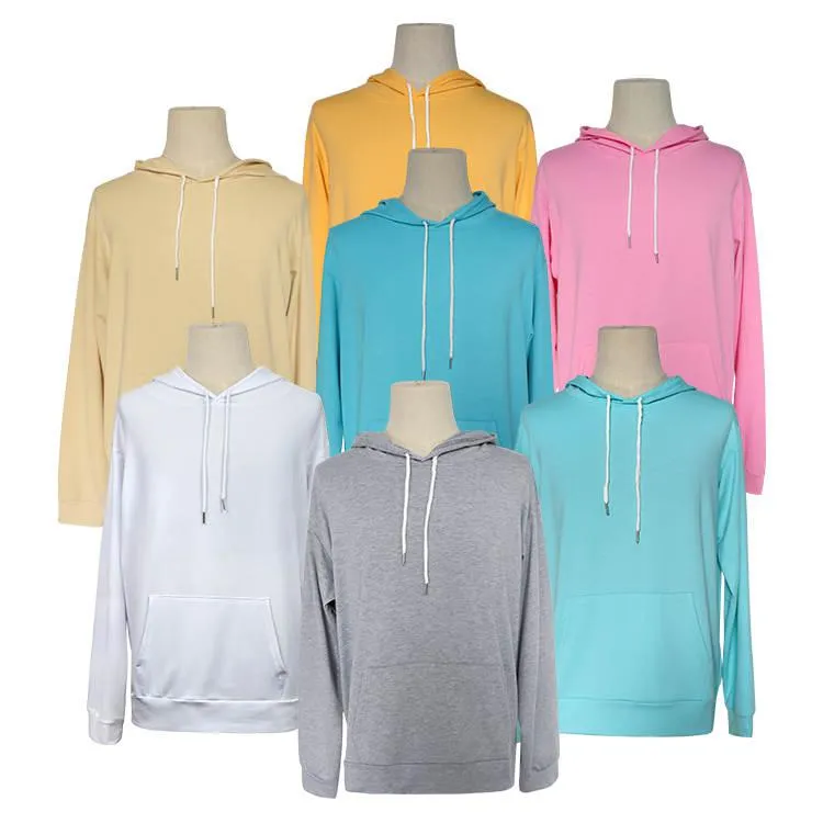 Polyester Long Sleeve Hoodie - Pink