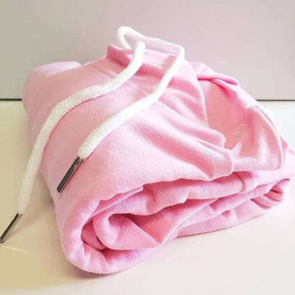 Polyester Long Sleeve Hoodie - Pink
