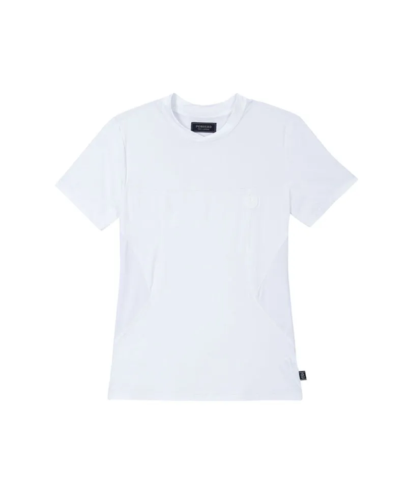 POSHERD Cool Mesh Functional Short Sleeve T-Shirt - White