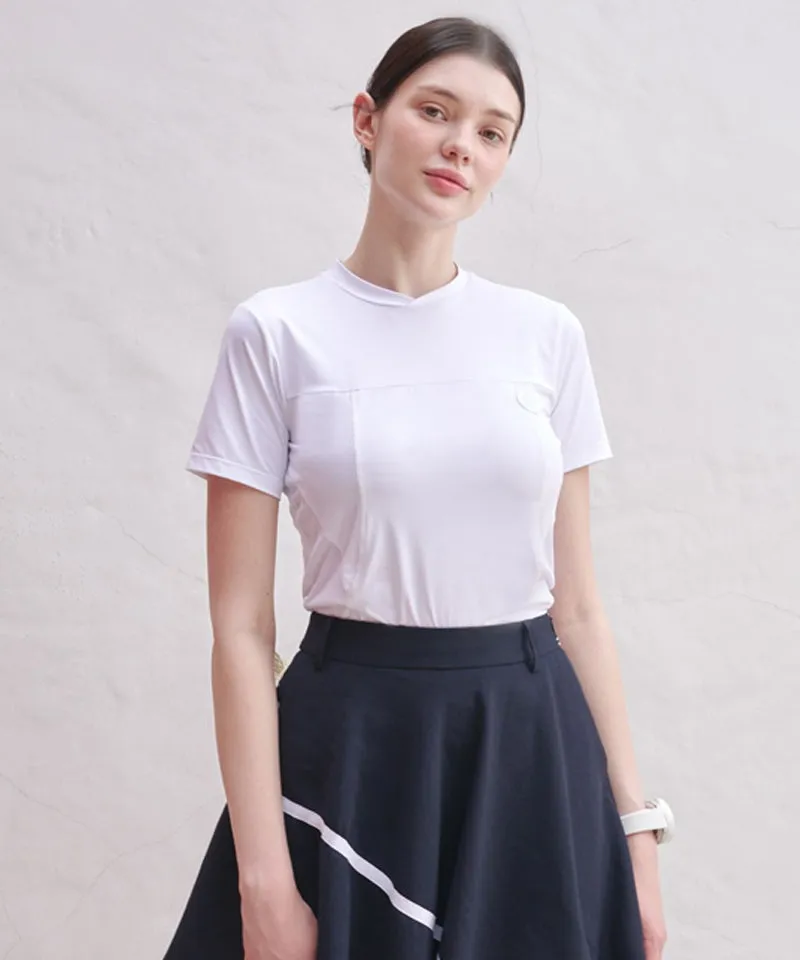 POSHERD Cool Mesh Functional Short Sleeve T-Shirt - White