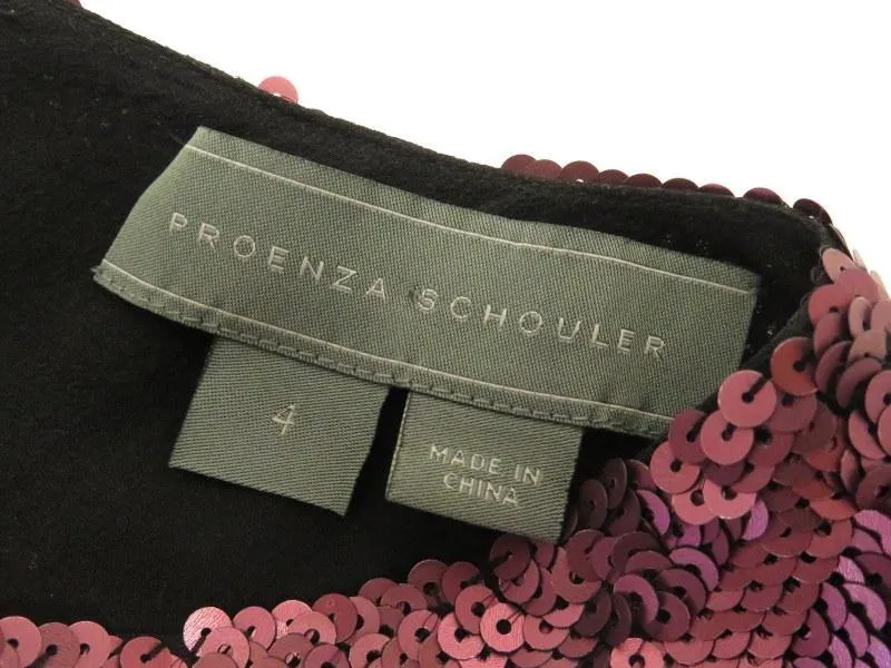 Proenza Schouler Women's Dress: Pink Sequin Size 4, Pre-owned