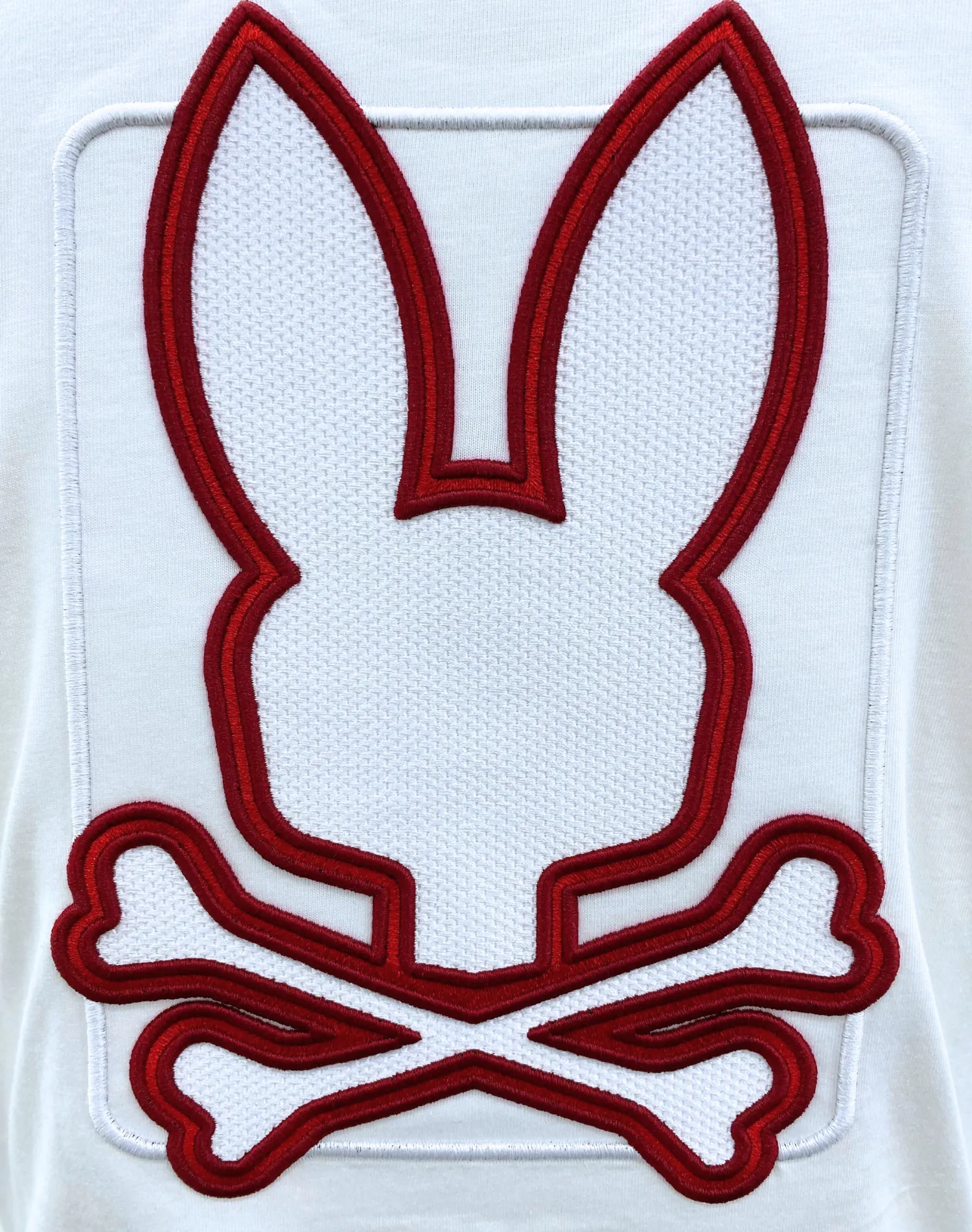 Psycho Bunny Pierce Long Sleeve Embroidered Back Tee - White & Red