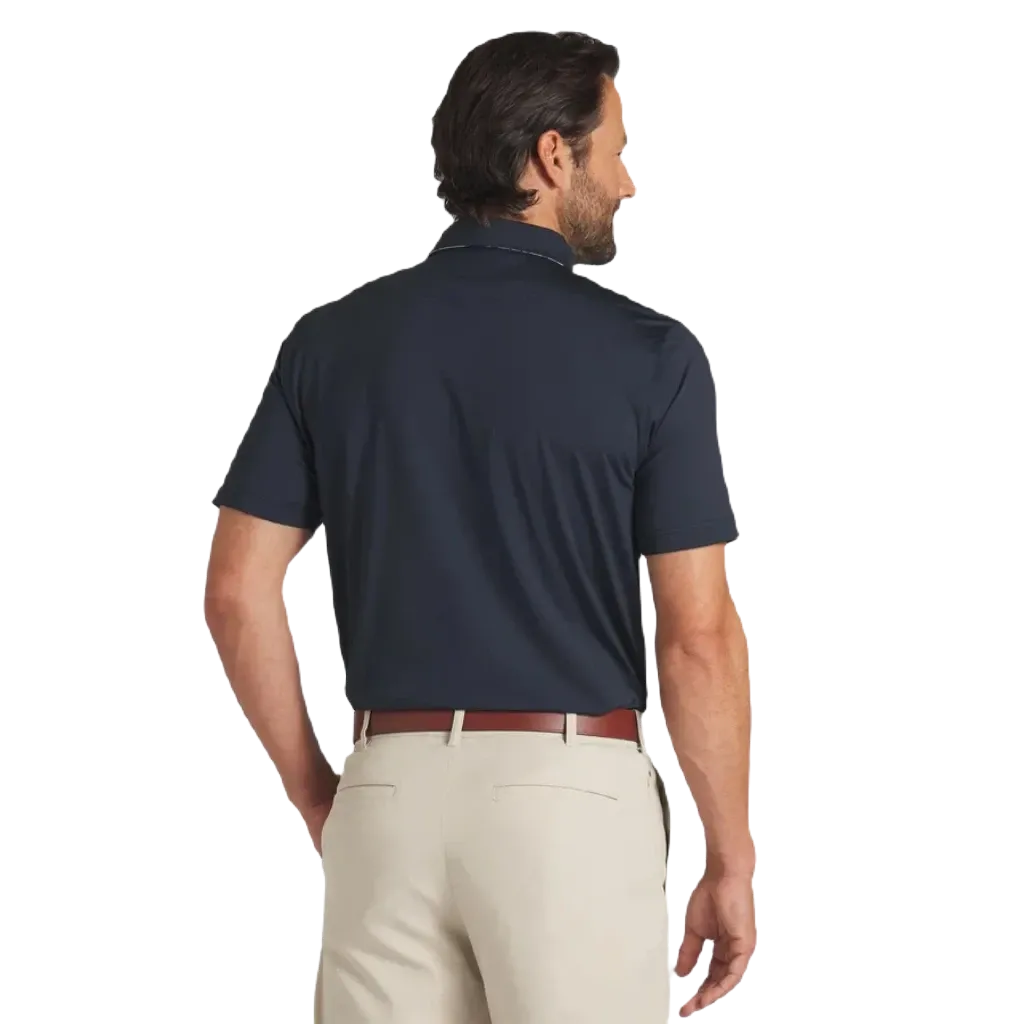 Puma AP Floral Trim Golf Polo - Navy