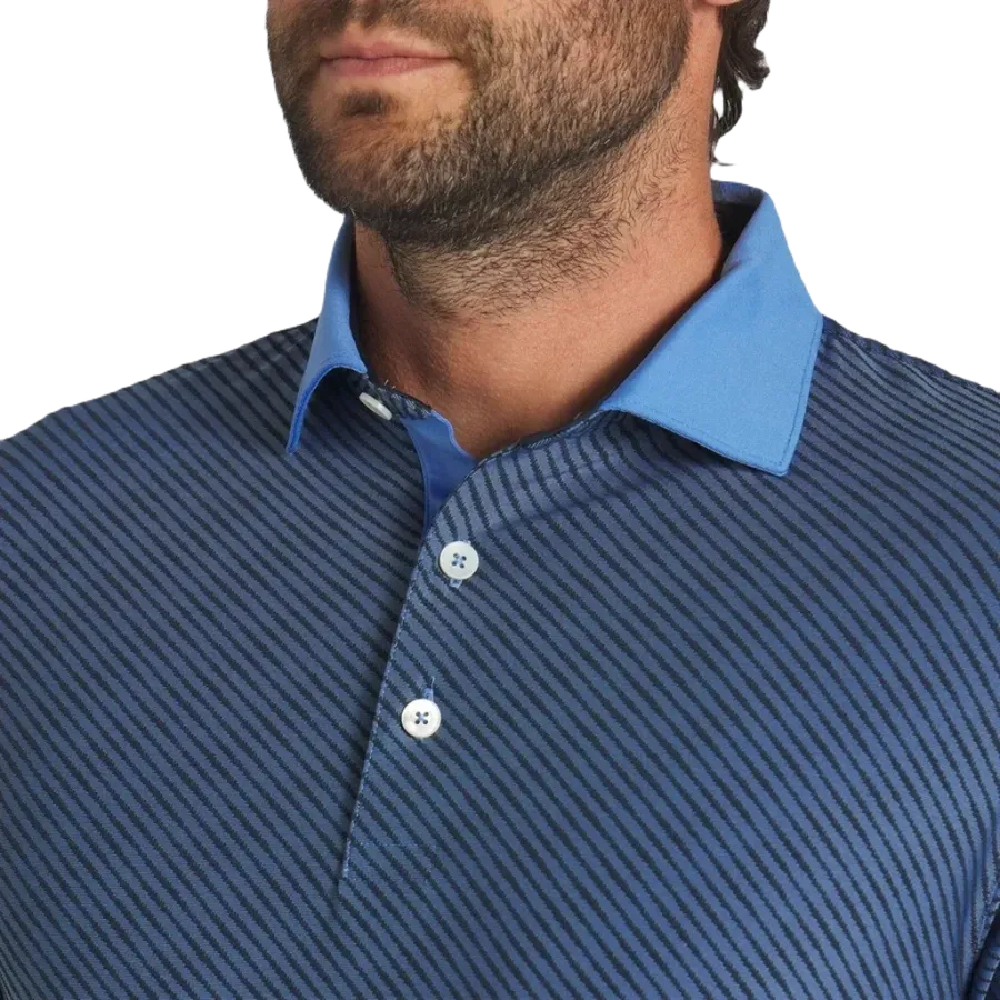 Puma AP Jacquard Stripe Golf Polo - Blue